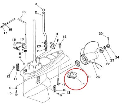 DURAFORCE 6E5453710100 186097 Zinc Trim Tab Anode For Yamaha Outboards