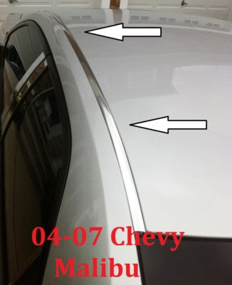 Chrome Roof Top Trim Molding Kit For Chevy Malibu 04-07