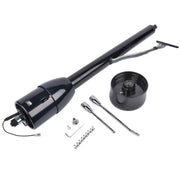 DURAFORCE Manual Column Floor Shift Tilt Steering Column w/ Wheel Adapter No Key Black 32"