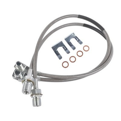 DURAFORCE Front Stainless Brake Lines for 1971-1978 GMC K25 Jimmy Chevrolet 4-6" 89340S