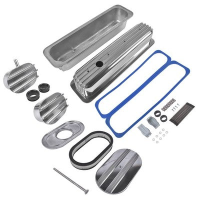 DURAFORCE Air Cleaner Dress Up kit Centerbolt Tall Style Valve Cover for Chevrolet SBC 400