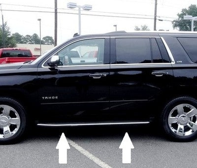 Chrome Running Board Trim Molding Package for 2015 2020 Chevy Tahoe Suburban