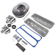 DURAFORCE Aluminum Full Finned 12" Air Cleaner Dress Up Kit for Chevrolet Small Block 350