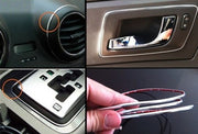 DURAFORCE 3M Micro Chrome Trim Molding Roll Interior Car Speakers Gauges Dashboard Strip