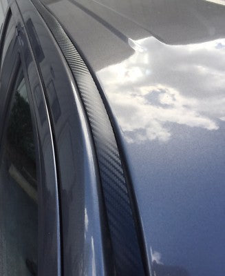Black Carbon Fiber Roof Top Trim Molding Kit For Nissan Titan 2004 To 2015