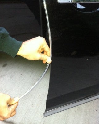 4x Chrome 8 Inch Door Edge Guard Trim Moldings Protectors