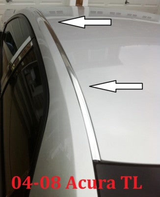 Chrome Roof Top Trim Molding Kit 2004 2005 2006 2007 2008 for Acura TL
