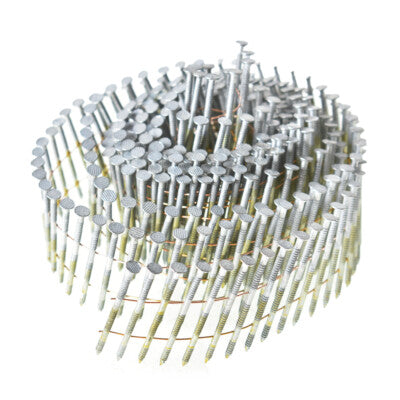 DURAFORCE 3600Pcs Siding Nails 1-1/2” x .092” Collated Wire Coil Full Round Head 15 Degree