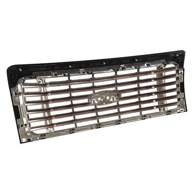 For 2009-2014 Ford F150 F-150 Painted Black Chrome Frame Trim Front Bumper Grill
