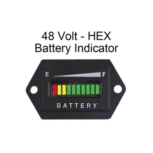 DURAFORCE 48 Volt Golf Cart Battery Status Meter Indicator 48V for Club Car EZGO Yamaha HEX