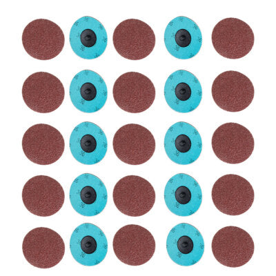 DURAFORCE 25PCS 3 inch 36 Grit Aluminum Oxide Roll Lock Die Grinder Sanding Grinding Disc