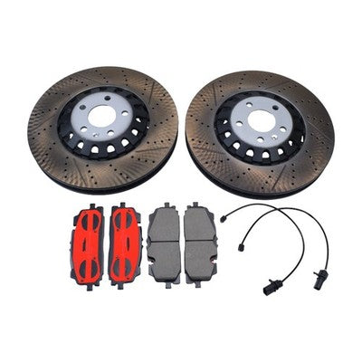 2X Disc Brake Rotors Pads Set 375mm Front Left Right for 2019 2021 for Audi A8