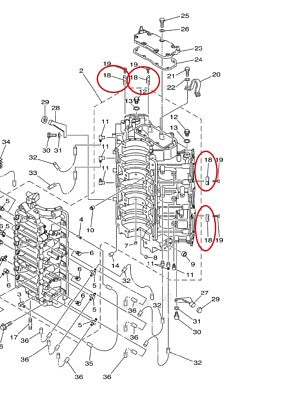6E5 11325 00 00 Part Cylinder Anode Zinc for Yamaha F9 9 F350