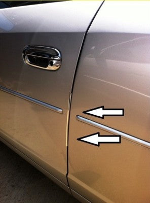 4x Chrome 8 Inch Door Edge Guard Trim Moldings Protectors