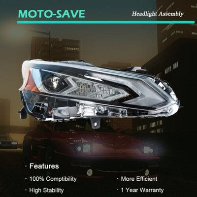 DURAFORCE Passenger/RH Side LED Projector Headlight Headlamp For Nissan Altima 2019-2020