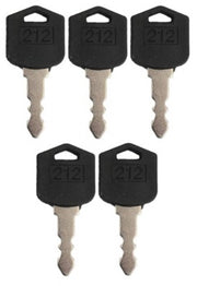 DURAFORCE Ignition Keys for Doosan Daewoo Forklift D25 D35 G25 G35 D554212 5 Pack