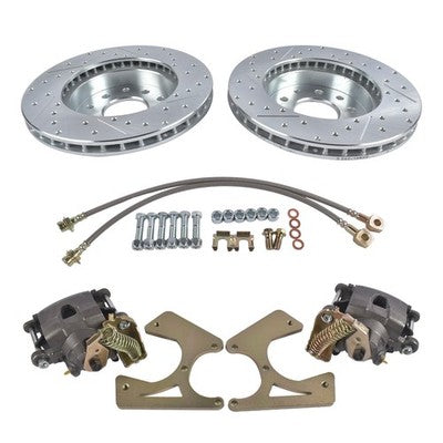 DURAFORCE For GM 10 & 12 Bolt Buick Skylark Chevy Bolt-On Rear Disc Brake Kit w/ E-Brake