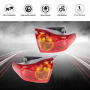 DURAFORCE For 09-10 Toyota Corolla Rear Left & Right Side Outer Tail Light Brake Lamp 2Pc