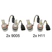 DURAFORCE 06-13 Toyota 4Runner 72W 7600LM COB LED Headlight Conversion Kit Hi Low Beam