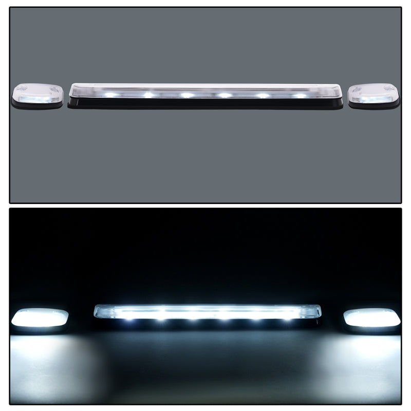 3Pcs White LED Cab Roof Marker Top Lights for Chevrolet Silverado 2500 3500