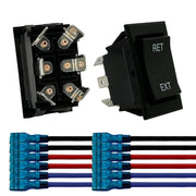 DURAFORCE Momentary Reverse Polarity Rocker Switch 20A 12V DC On Off DPDT 6 Pin 2 Pack