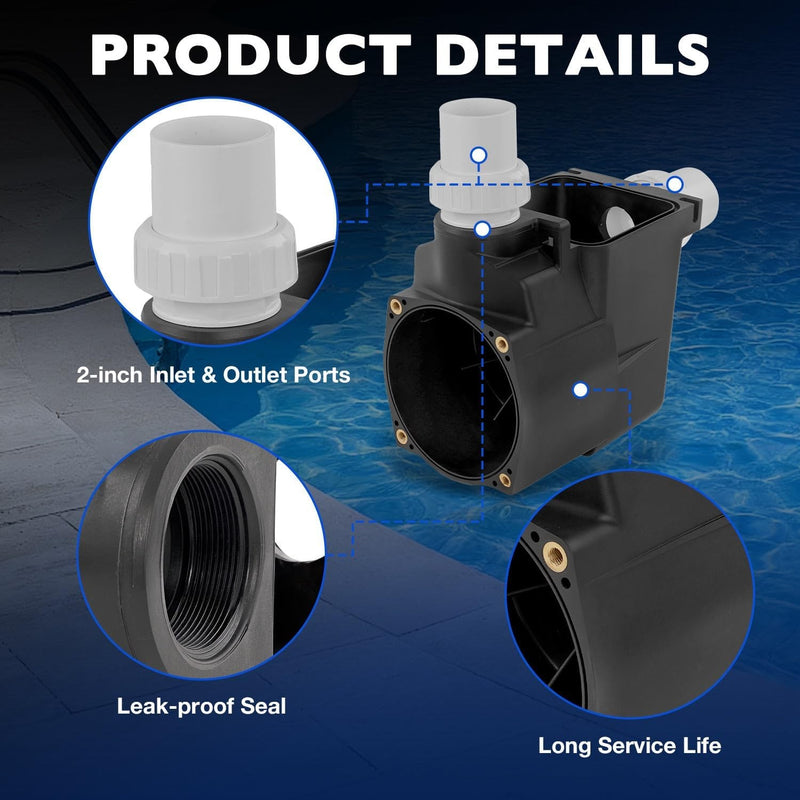 SPX1620AA 2x2 Pool Pump Strainer Housing For Hayward SP1600X And SP2600X Series