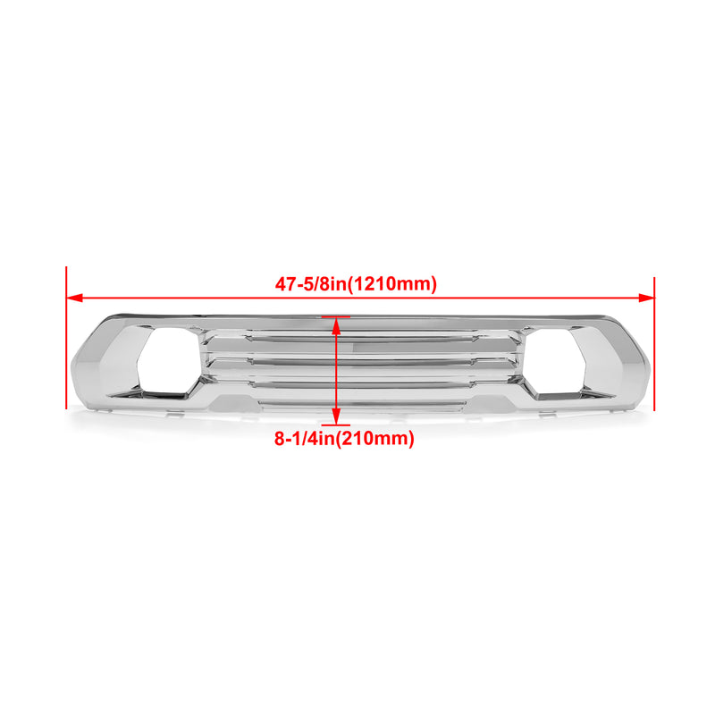 Front Lower Bumper Filler Grille Plate Chrome for 19 21 22 GMC Sierra 1500