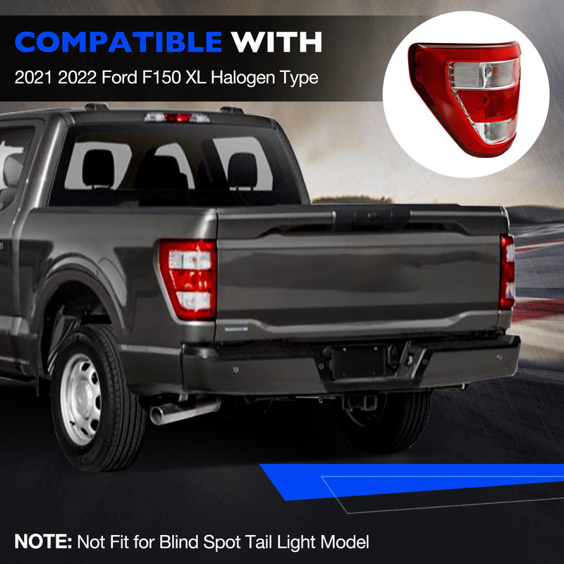 Tail Light Brake for Ford F150 XLT 2021 2023 Halogen Upgrade Raptor Style 2PCS
