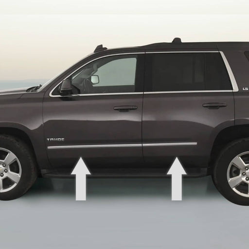 DURAFORCE Chrome Side Door Trim Rocker Panel Molding Kit for 15-19 Chevy Tahoe Suburban