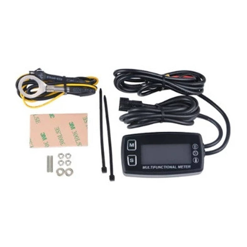 DURAFORCE Digital Tachometer and Hour Meter and Thermometer Multi Function Meter