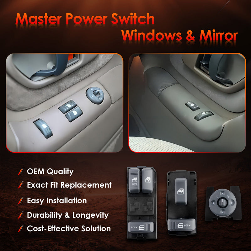 Master Power Window and Mirror Switch Control for Chevy GMC C K 1500 3500 Tahoe