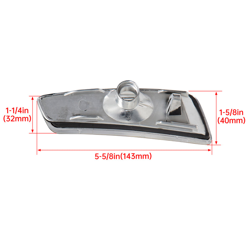 Clear Front Fender Side Markers Lights Housing for Pontiac G8 GT GXP 2008 2009