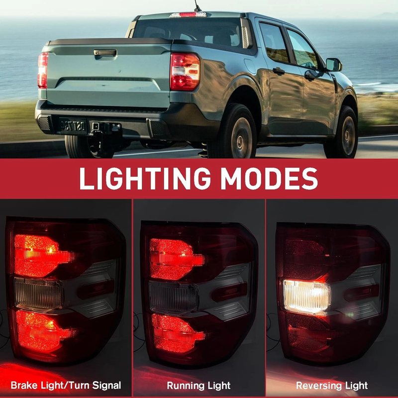Halogen Tail Light Rear Right Passenger Side for Ford Maverick XL XLT 22 25