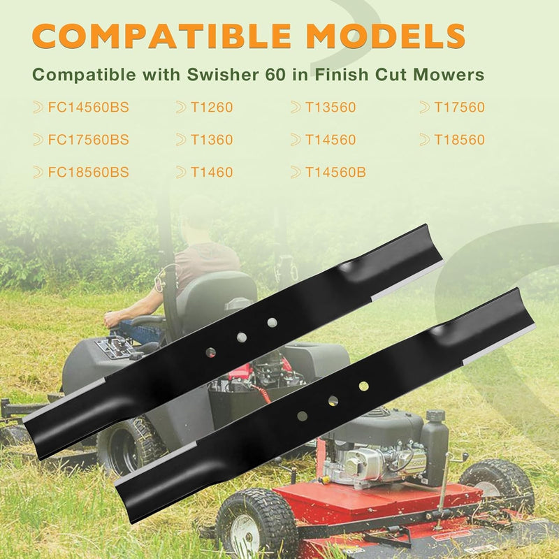 91-050 Lawnmower Blade for Swisher 20.5x2.25 Inch 60in Cut Mower Oregon 2 Pack