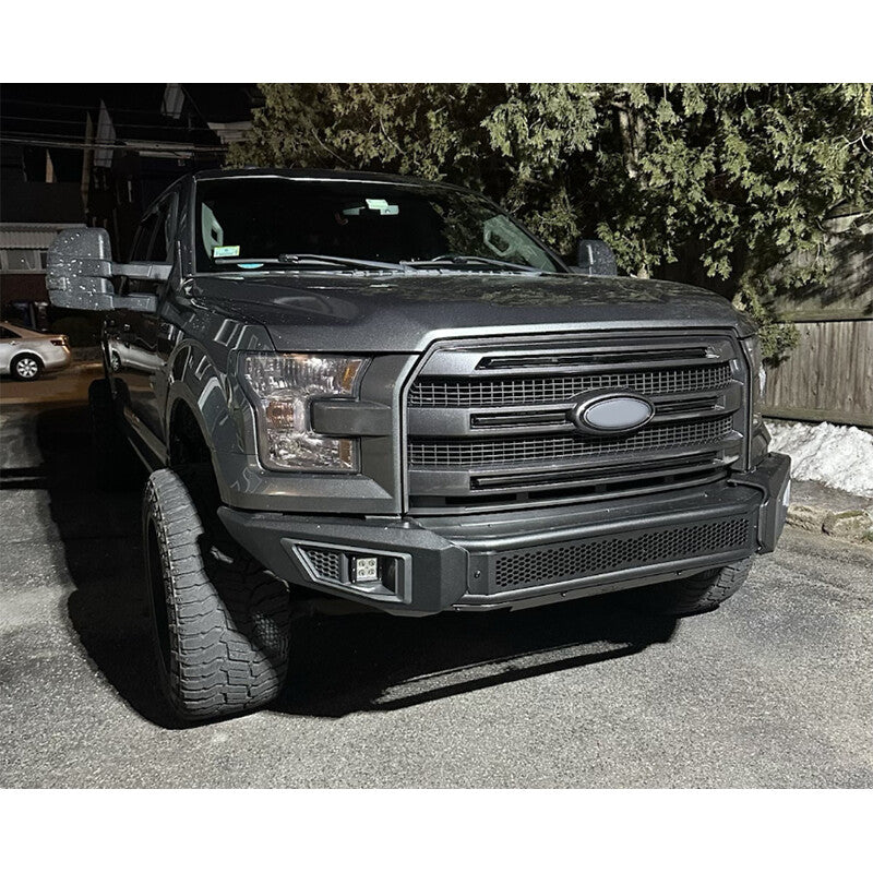 DURAFORCE Matte Black Front Bumper Grille W/O Camera Hole for 2015-2017 for Ford F-150