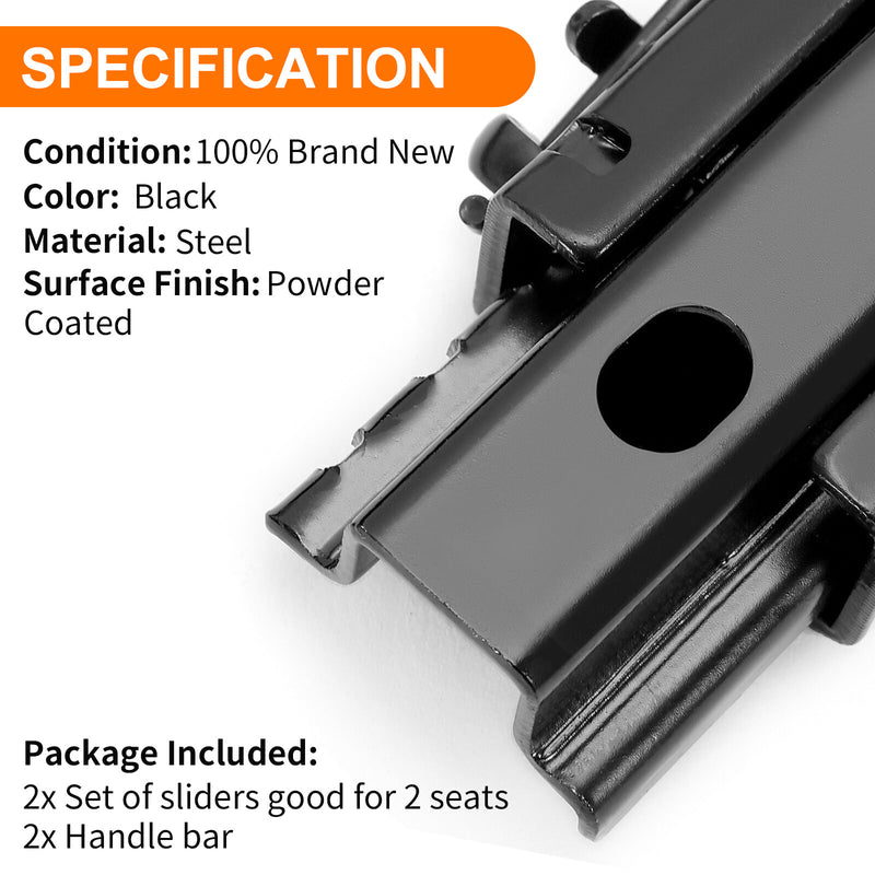 2pcs Universal Dual Lock Seat Sliders Rails Bracket Track Assembly Adjustable