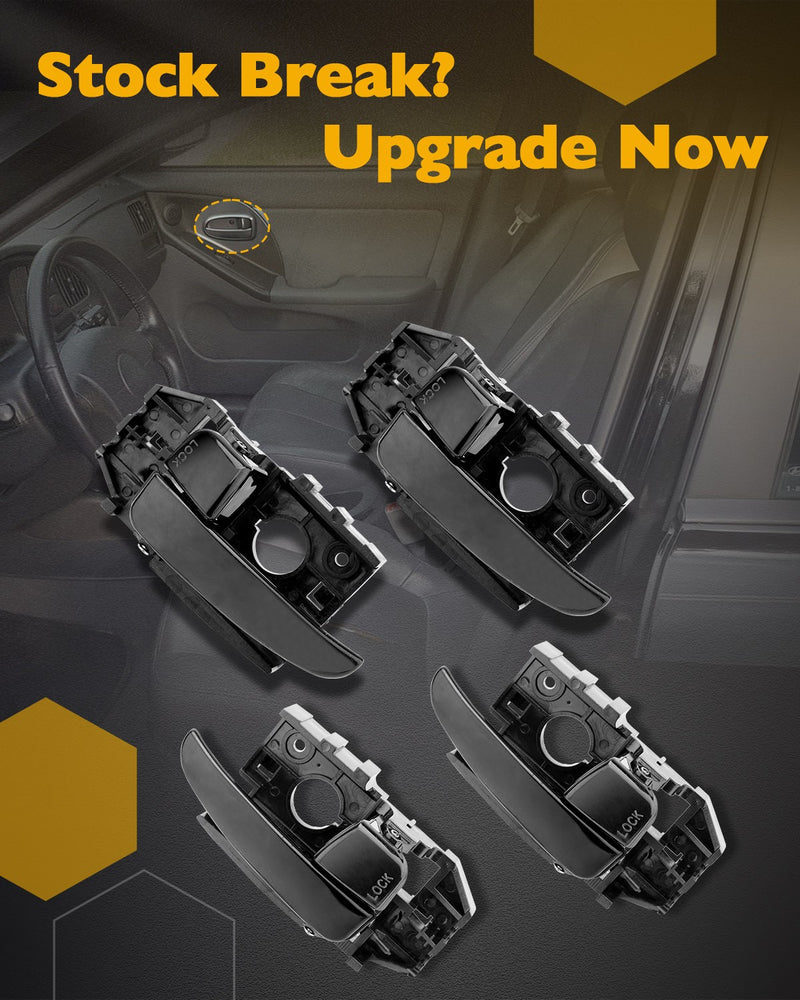 Door Handles Exterior Interior Front Rear for 01 06 Hyundai Elantra 8 Pieces
