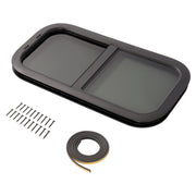 DURAFORCE 12" x 24" Vertical Slide RV Window w/Trim Ring & Screen For RV Cargo Trailer