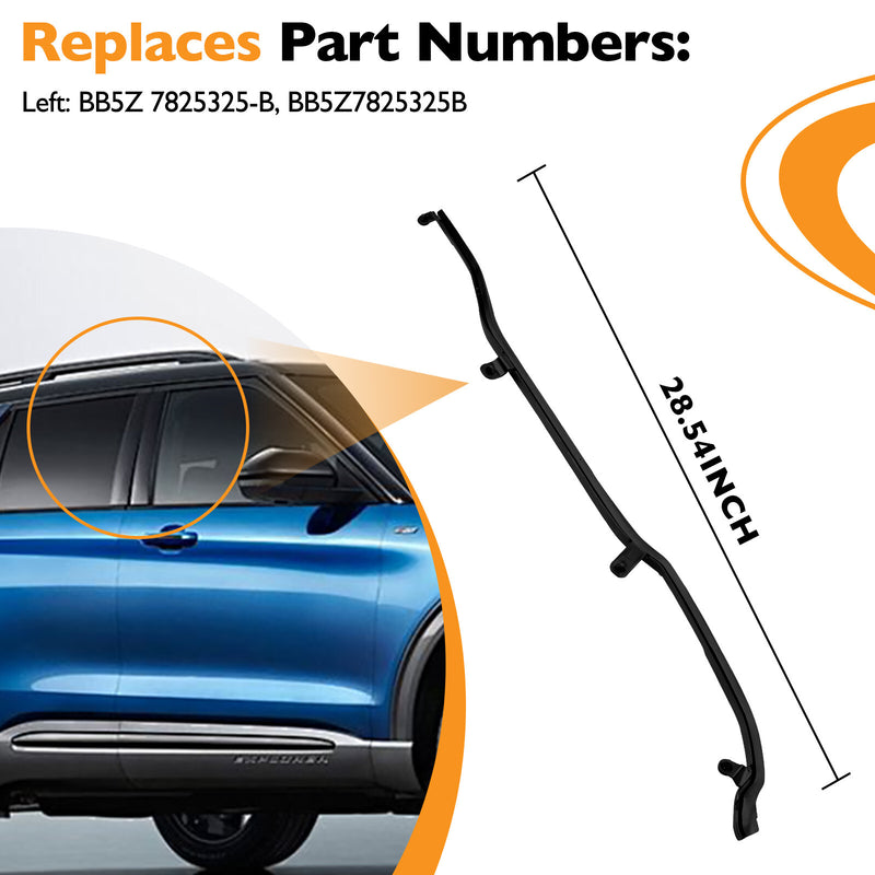 BB5Z7825325B Front Left Door Edge Weather Strip Seal for 2011 2019 Ford Explorer
