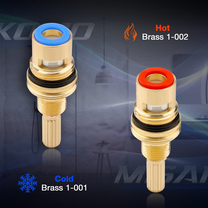 1 001 1 002 Brass Ceramic Valve Cartridge Set for Cold Hot Cartridges