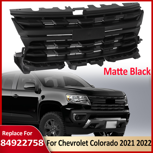 DURAFORCE For Chevrolet Colorado 2021 2022 Front Bumper Upper Grille With Matte Black Trim