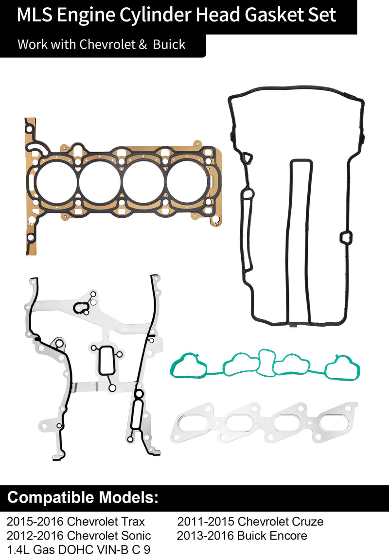 Engine Head Gasket Kit For 2011 2016 Chevy Cruze Sonic Trax Buick Encorde 1.4L