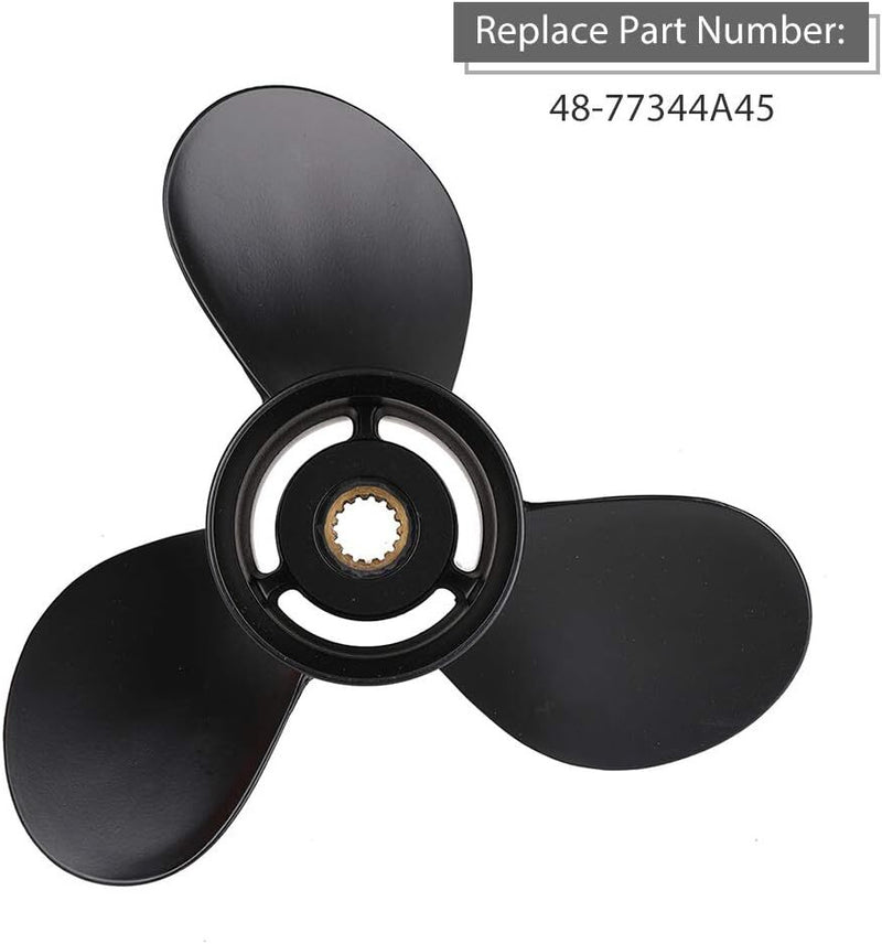 48 77344A45 Boat Propeller 13 1/4x17 for Mercury Outboard Engine 60 75 90 to 125HP