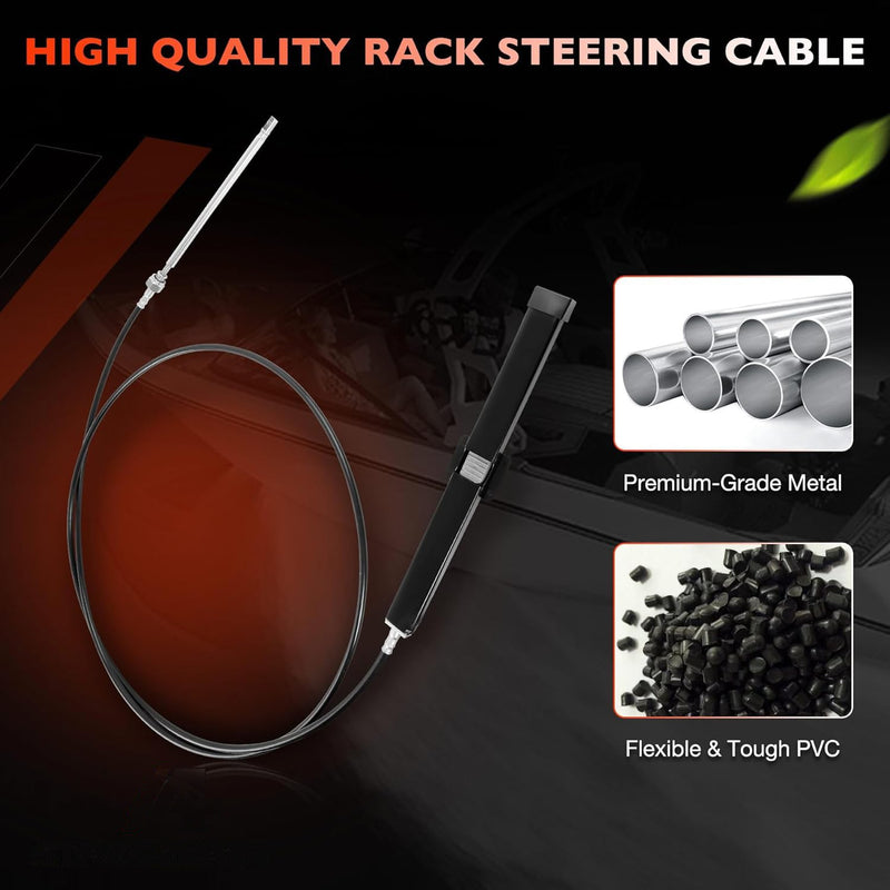 SS14113 13 FT Back Mount Steering Cable Kit for Seastar Teleflex Rack