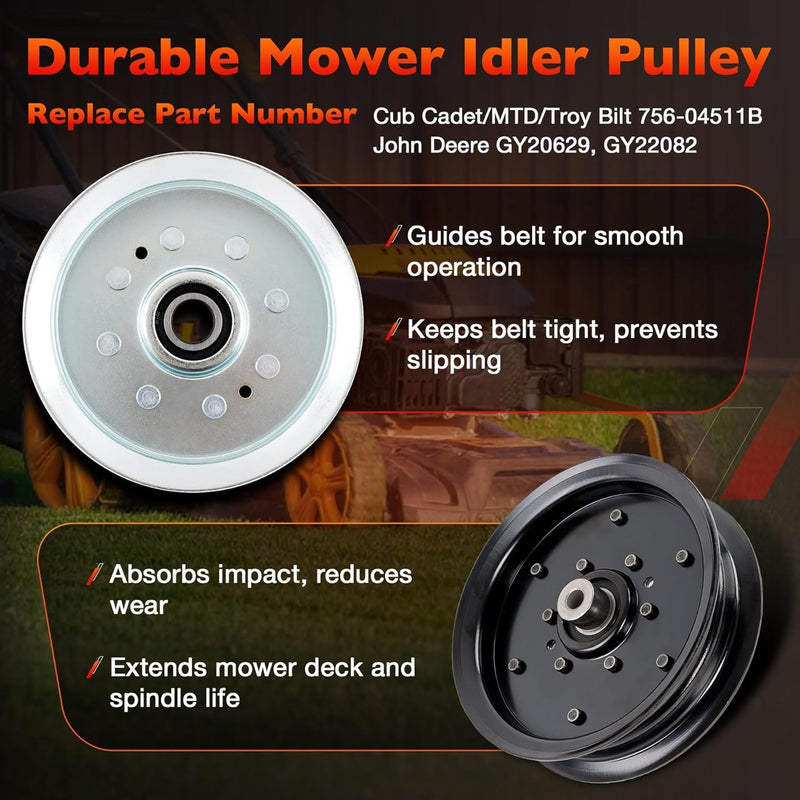 54 Mower Blade Spindle Belt Wheel Idler Kit For Cub Cadet ZT1 ZT2 Troy Bilt MTD
