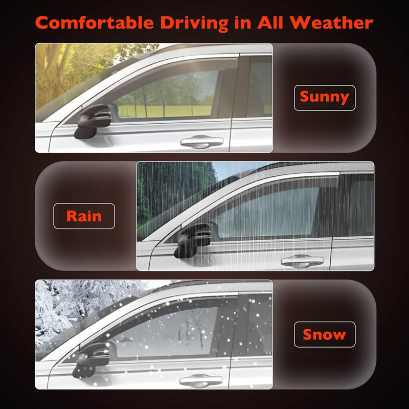 Side Window Visor Rain Guards Deflectors for Toyota Tacoma 2016 2023 Black 4 Pcs