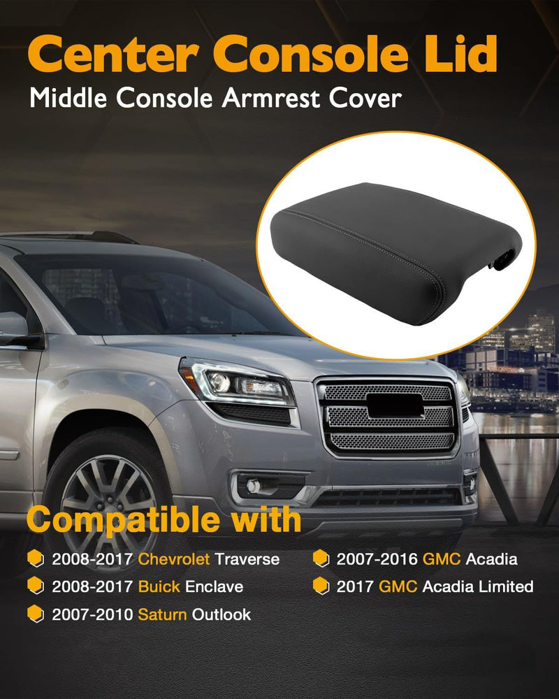 Center Console Lid for GMC Acadia Chevy Traverse Buick Enclave Saturn 2007 2017