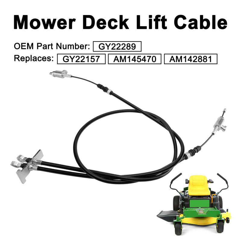GY22289 Mower Deck Lift Cable For John Deere Z235 Z255 Eztrak Series Lawn Mowers