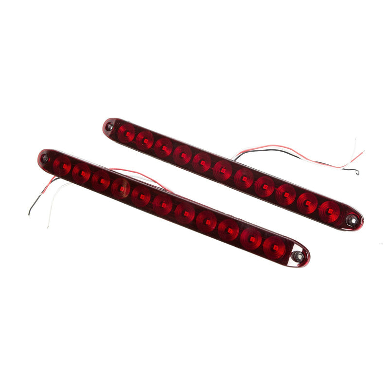 16 Inch Red Truck Trailer Light Bar 11 LED Stop Turn Tail Brake Lights Strip 4 PCS