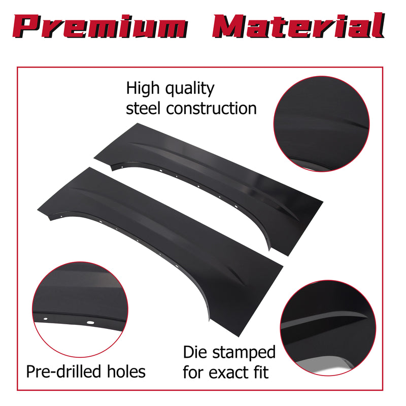 Upper Rear Pair Wheel Arch Repair Panel for 1999 2007 Chevy Silverado GMC Sierra
